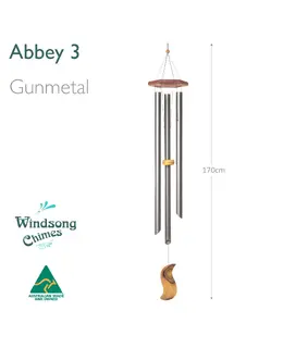 Abbey Wind Chime (3 Pipe) - Gunmetal