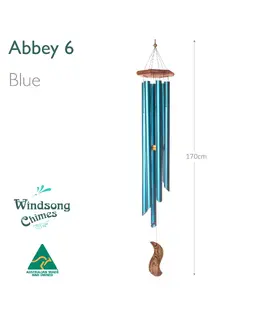 Abbey Wind Chime (6 Pipe) - Blue