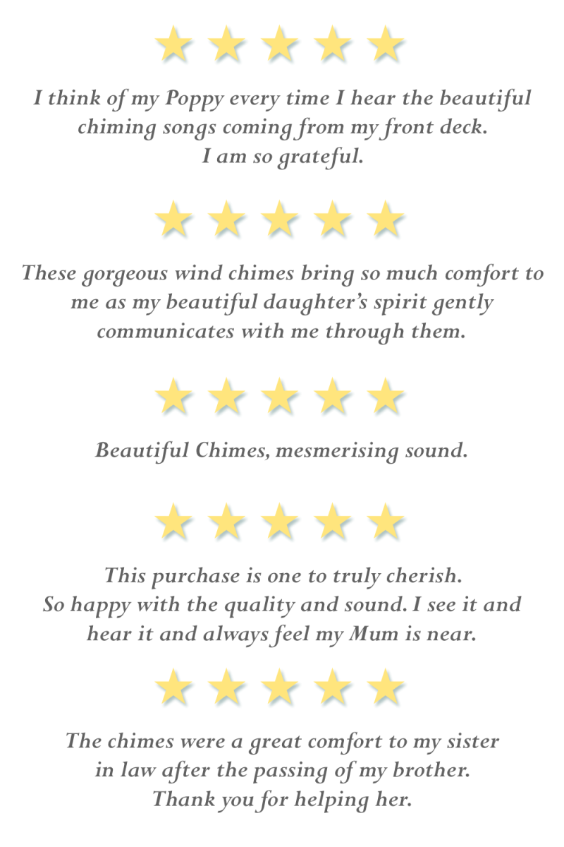 Customer reviews of memorial wind chimes