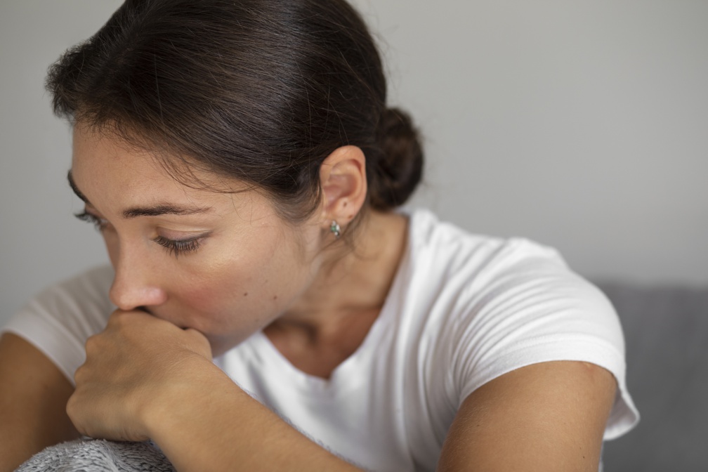 Woman grieving